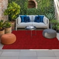 thumbnail image 2 of Red Floral Outdoor Rug for Patio/Deck/Porch, Non-Slip Large Area Rug 3 x 5 Ft, Country Farmhouse Abstract Flowers Pattern Indoor Outdoor Rugs Washable Area Rugs, Reversible Camping Rug Carpet Runner, 2 of 8
