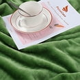 thumbnail image 4 of Fleece Blanket Soft Lightweight Microfiber Plush Flannel Throw Blankets for Couch Sofa Bed, Green King, 4 of 7