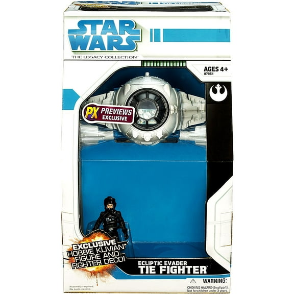 Star Wars Ecliptic Evader Tie Fighter with Hobbie Klivian Figure and Fighter Deco