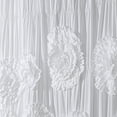 thumbnail image 3 of HIG Boho Ruffled Shower Curtain - Oversized Floral Print, Heavy Fabric with Elegant Draping for Bathroom, 72"x72", White, 3 of 8