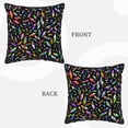 thumbnail image 7 of Velvet Decorative Throw Pillow Covers Set of 2, Soft Square Cushion Cover with Invisible Zipper Geometric Colorful Diamonds Printing, 20"x20", 7 of 7