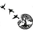 thumbnail image 1 of Metal Wall Art Tree Of Life With Birds Deco Black - 28CM/11.02in Tree Of Life Wall Decor Modern Wall Decor Metal Tree Family Sign Home Decor, 1 of 4