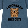 thumbnail image 3 of Instant Message - I Quokka Up This Cute - Toddler & Youth Girls Fleece Dress, 3 of 6