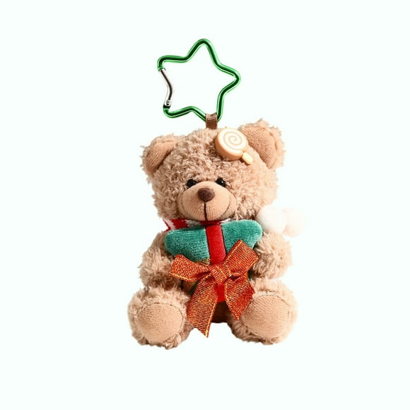 Cheapark Cute Christmas Teddy Bear Keychain Pendant - Couple Backpack Decorative Accessory For Vehicle & Bags Holiday Gift Ideas 2025