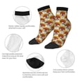 thumbnail image 3 of Goofa Cartoon Sunflowers Pattern Non Slip Socks with Grips for Elderly, Crew Socks Yoga Hospital Socks Cushioned Sole Gripper Socks for Men Women, 3 of 5