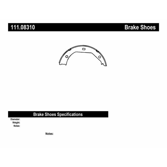 Centric 111.08310 Centric Brake Shoes