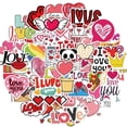 thumbnail image 4 of Cateissary 50 pegatinas de amor impermeables para sobres, álbumes de recortes, botellas de agua, portátiles, bodas, ventanas de coches, pegatinas de Electrónica, 4 of 6