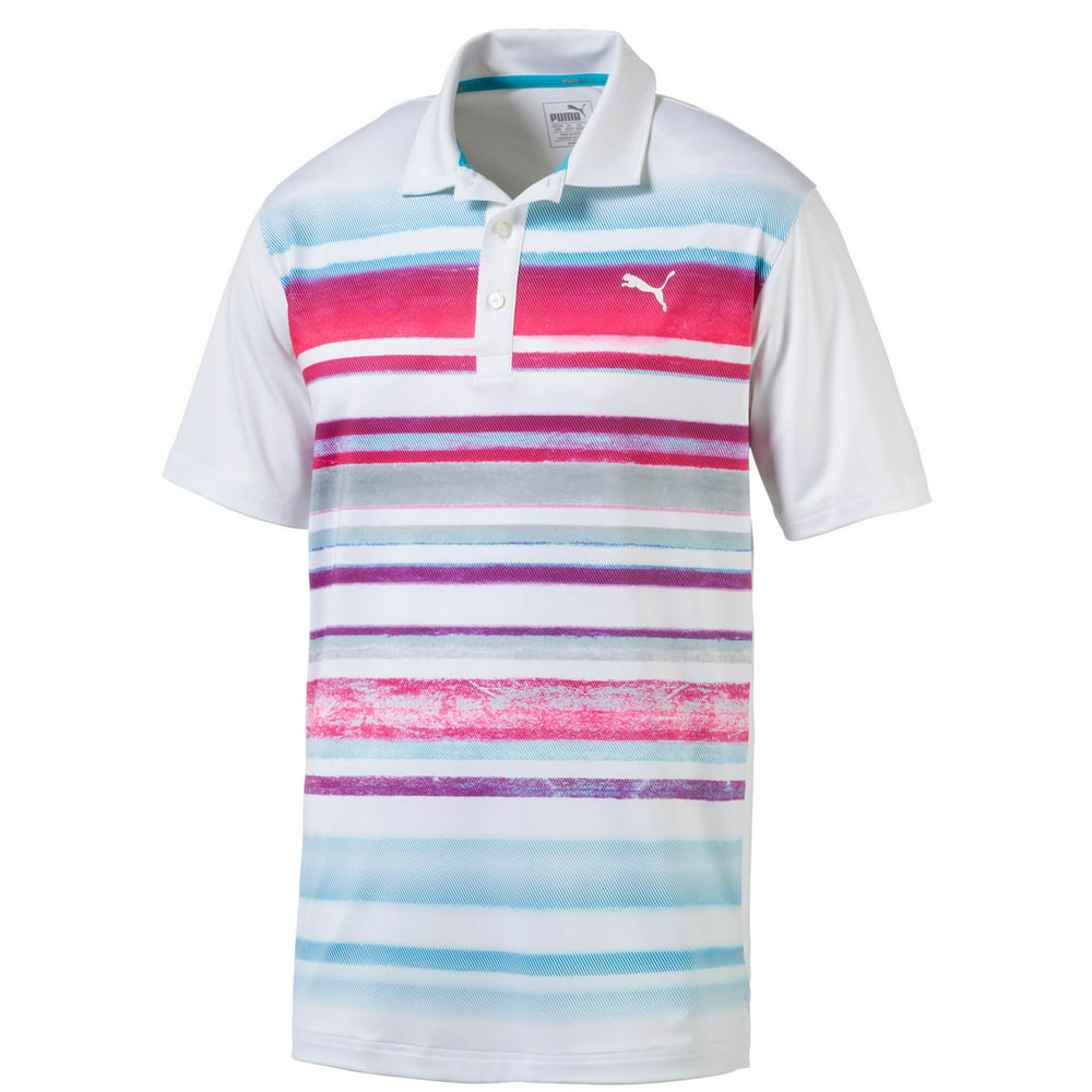Puma Washed Stripe Polo Golf Shirt 572204 Men's New - Choose Color ...