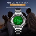 thumbnail image 4 of SKMEI Muslim Digital Watch for Prayer Qibla Compass Hijri Calendar Quran Bookmark City Selection Function Date Week Alarm Backlight 3ATM Waterproof Men Azan Watches Islamic Wristband Men's Gifts, 4 of 8