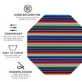 thumbnail image 3 of Yiaed Mexican Blanket stripes Print Leather Coasters for Drinks - Cup Coasters Coffee Table Kitchen Table Bar, Home & Office Gifts Handmade Drink Coasters-Octagon, 3 of 6