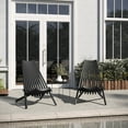 thumbnail image 2 of Flash Furniture Delia Commercial Grade Indoor/Outdoor Folding Acacia Wood Chair Black (LTS0441BK), 2 of 11