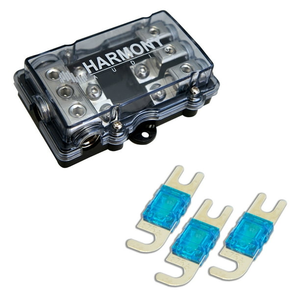 Harmony HAMIDIFD3 Mini ANL MIDI 3Way Fused Distribution Block & 175