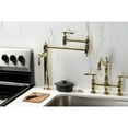 thumbnail image 2 of Kingston Brass KS3702TAL Tudor Deck Mount Pot Filler Faucet, Polished Brass, 2 of 8