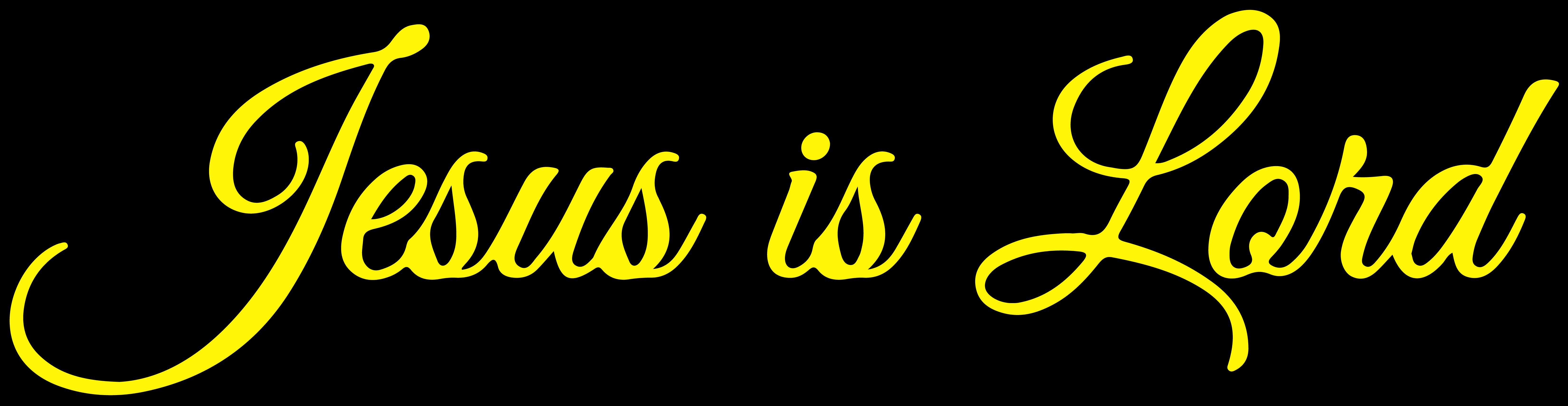Jesus is lord Vinyl Decal Sticker Quote Small Brimstone Yellow