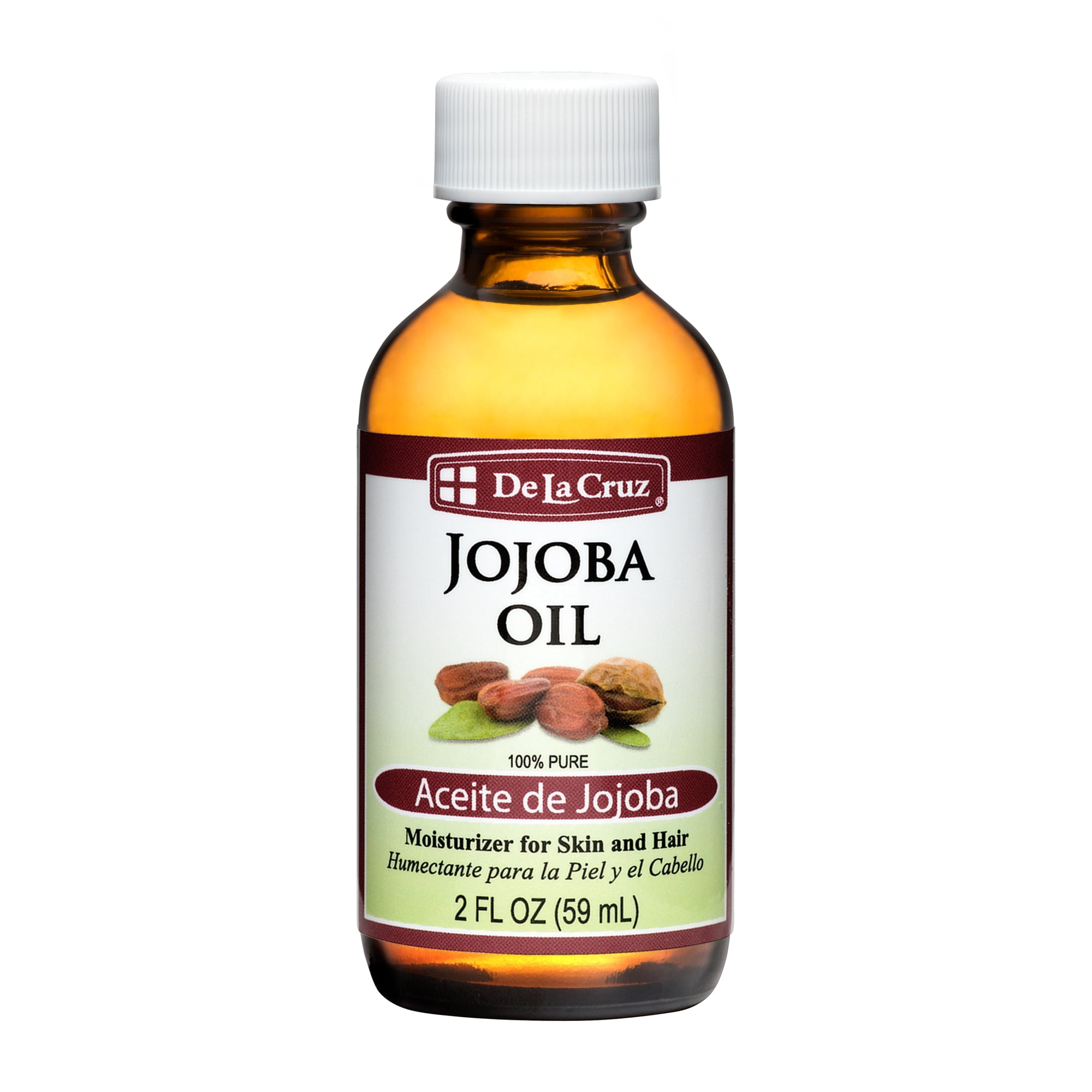 De La Cruz Pure Jojoba Oil, Expeller-Pressed, for Hair and Skin, Non-GMO, 2 FL. OZ
