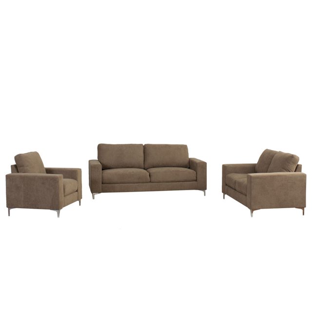 CorLiving Cory Contemporary Brown Chenille Fabric Sofa Set