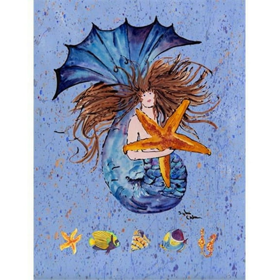 28 x 40 in. Mermaid Flag Canvas House Size
