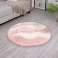 thumbnail image 5 of Round Area Rug – 23.6" Soft Velvet Polyester Entry Mat for Bedroom, Hallway, Dorm & Porch – Contemporary Doormat, Floor Decor for Living Room & Home, 5 of 5