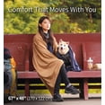 thumbnail image 6 of Litume Travel Blanket Velvet – Ultra Lightweight & Breathable Velvet, 67 x 48 in Soft Compact Blanket for Airplane, Camping, Train, Backpacking & Office Use – Includes Stuff Sack, 6 of 7