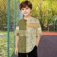 thumbnail image 4 of Favoffer Unisex Kids Summer Geometric Art Graphic Tee Multicolor Stretchy Loose Fit Round Neck Short Sleeve Trendy Top Casual Travel Play Gift 5-15Y, 4 of 7