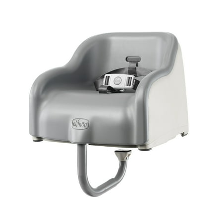 Chicco Cinch Clamping Booster Seat with Removable Seat Cushion and 3-Point Harness, Quick, Secure Setup, Easy to Clean - Mocha (Grey), New