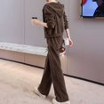thumbnail image 4 of Spring Sportwear 2-piece Women's Hooded Jacket Wide-leg Trousers Set Daily Wear Outfit for Spring Sportswear, 4 of 6