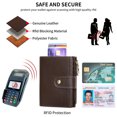 thumbnail image 4 of Sendefn Trifold Wallets for Men Genuine Leather Credit Card Holder with RFID Blocking, 4 of 7