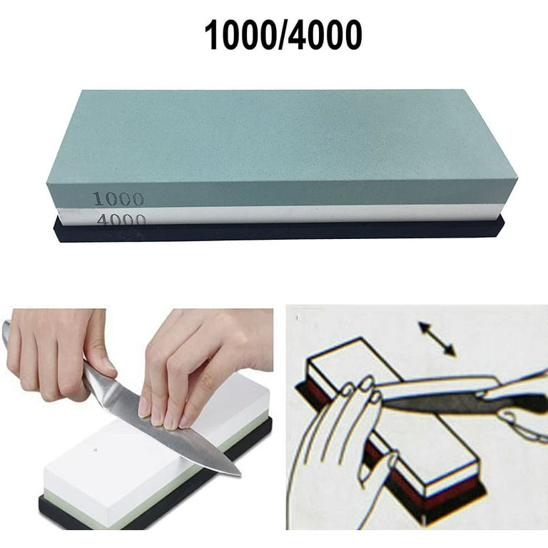 Complete Knife Sharpening Stone Set – Dual Grit Whetstone 150/1000/6000  Premium Whetstone Knife Sharpener with Gloves, Flattening Stone, Bamboo  Base, Non-slip Rubber Bases & Angle Guide
