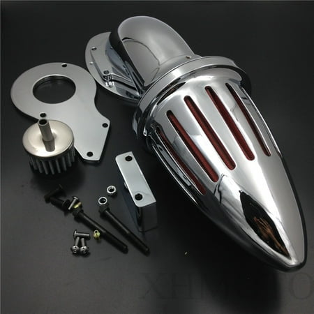 Honda Shadow Chrome - HTT-MOTOR Bullet Air Cleaner Kits Filter For Honda Shadow 600 Vlx600 1999-2012 Chrome