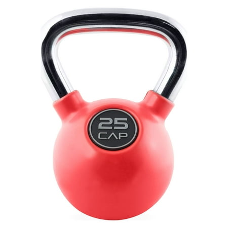 UPC: 0702556074299 | CAP Barbell Rubber Coated Kettlebell 25lb Single