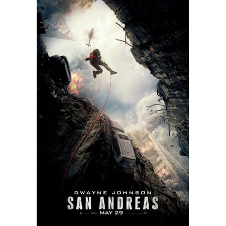 San Andreas Movie Poster 24in x36in Art Poster 24x36 Multi-Color Square Adults Poster Time