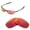 Fire Red Mirror Coated - Polarized, variant on Walleva Purple Polarized Replacement Lenses For Oakley Square Wire 2.0 Sunglasses