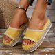 thumbnail image 5 of Zapatos Suaves para las Mujeres Cómodos de Color Sólido Redondo Del Dedo Del Pie Espadrulle Sandalias Planas, Zapatos Negros de Mujer Mulas Transpirables, 5 of 9