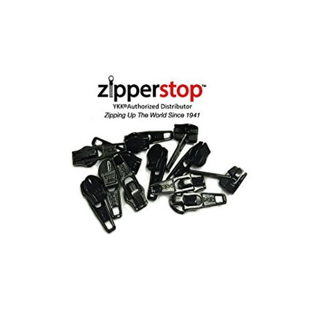 Slide Lock Zipper - ZipperStop Distributor YKK® -Zipper Repair Kit Solution YKK® #3 Coil Auto Lock Slider Color Black - 25pcs a Pack