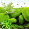 thumbnail image 4 of 6 Pieces Artificial Moss Rocks for Fairy Gardens Floral Arrangements Craft Moss Balls for Fish Tank Live 3 Size Decorative Faux Green Moss Covered Stones, 4 of 8
