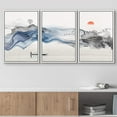 thumbnail image 2 of wall26-3 Panel Framed Canvas Wall Art- Chinese Landscape Painting-Wall Bedroom Living Room Home Decoration - 16"x24"x3 White, 2 of 5