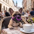 thumbnail image 3 of Breathable Mesh Dog Muzzle for Small Dogs, Anti Bite Bark Scavenge Licking Pet Mouth Guard, Soft Airy Comfortable Muzzle for Grooming Walks, Purple, 3 of 5