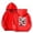 Red, variant on Kids Letter Print Hoodie Long Sleeve Pullover Sweatshirt With Pocket Boys Girls