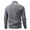 thumbnail image 4 of ChaoLingNeng Mens Quarter Zip Sweater with Collar Cable Knit Turtleneck Neck Pullover Sweaters Classic Casual Polo Sweater, 4 of 4