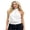 White, variant on LMLYSoH Women's Summer Halter Tank Tops Dot Print Sleeveless Slim Fit Backless Cropped Vest for Party
