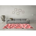 thumbnail image 3 of Ahgly Company Indoor Rectangle Checkered Red Modern Area Rugs, 2' x 3', 3 of 4