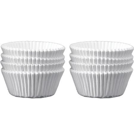 

Cupcake Liners - Standard Size Cupcake Wrappers to use for Pans or carrier or on stand - White Paper Baking Cups