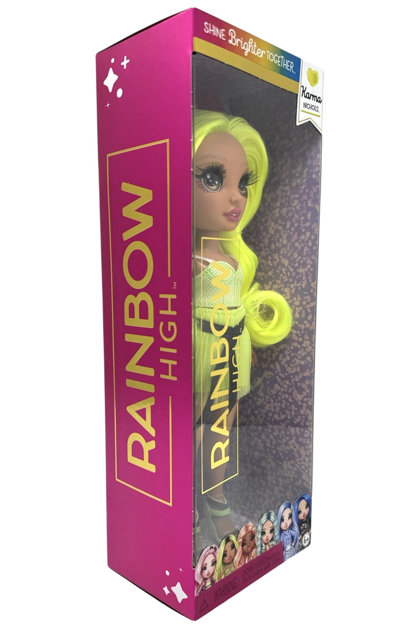 Rainbow High Karma Nichols 11" Fashion Doll - Neon Yellow Hair & Fashion Outfit