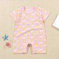 thumbnail image 2 of KPOPLK Romper for Baby Boys Pajama Short Sleeve One Piece Clothes Newborn Boys PJM Bodysuit Size 0-6 Months,Yellow, 2 of 4