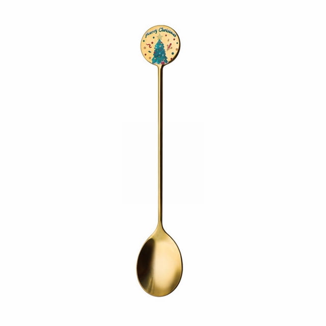 Stainless Steel Tableware Creative Cute Christmas Star Spoon Fruit Fork Coffee Dessert Spoon