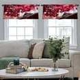thumbnail image 5 of LALILO Kitchen Curtain Valance Beautiful Color Trees Tiled Rod Pocket Window Curtain 52"x 18" Set of 2, 5 of 7