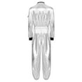 thumbnail image 5 of Aislor Women's Astronaut Costume Metallic Shiny Zipper Jumpsuit Halloween Dress Up Party Silver XXL, 5 of 7