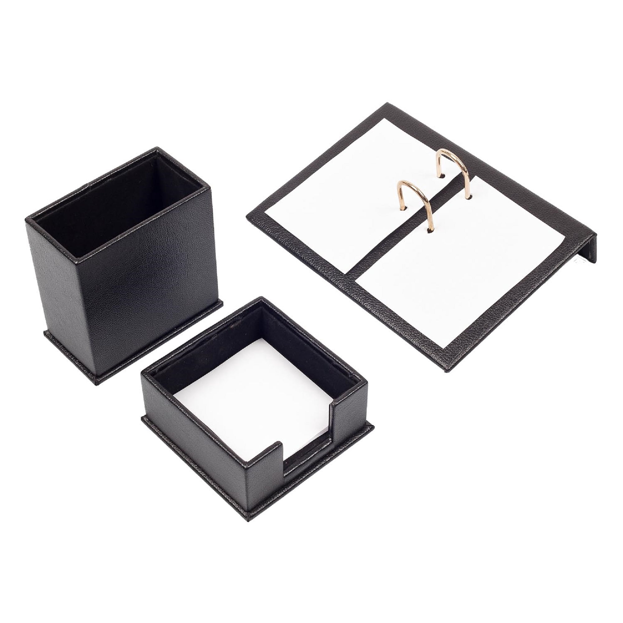 Leather Desk Set - Desk Pad - Note Paper Holder -Pen Holder - Leather coaster - Calendar holder - 5 Accessories-Desk Organizer - Office Desk Accessories - Desktop Storage - 5 PCS