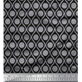 thumbnail image 1 of Soimoi Moss Georgette Fabric Dot & Ogee Damask Print Sewing Fabric Yard 42 Inch Wide, 1 of 3