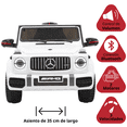 thumbnail image 3 of Camioneta Montable Eléctrica AMG Mercedes Benz G-63 para Niños 12V Bluetooth Apto a partir de 3 años Soporta Hasta 35 kg - Blanco, 3 of 7